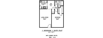 1 BDRM FLAT