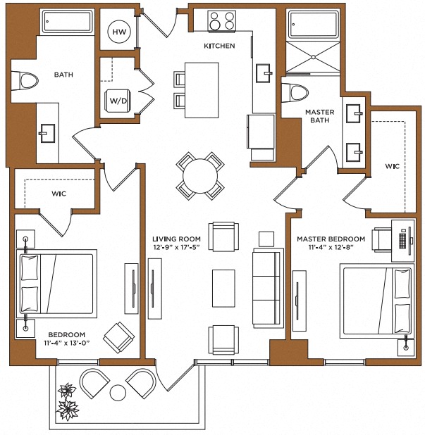 2 Bed/2 Bath-I