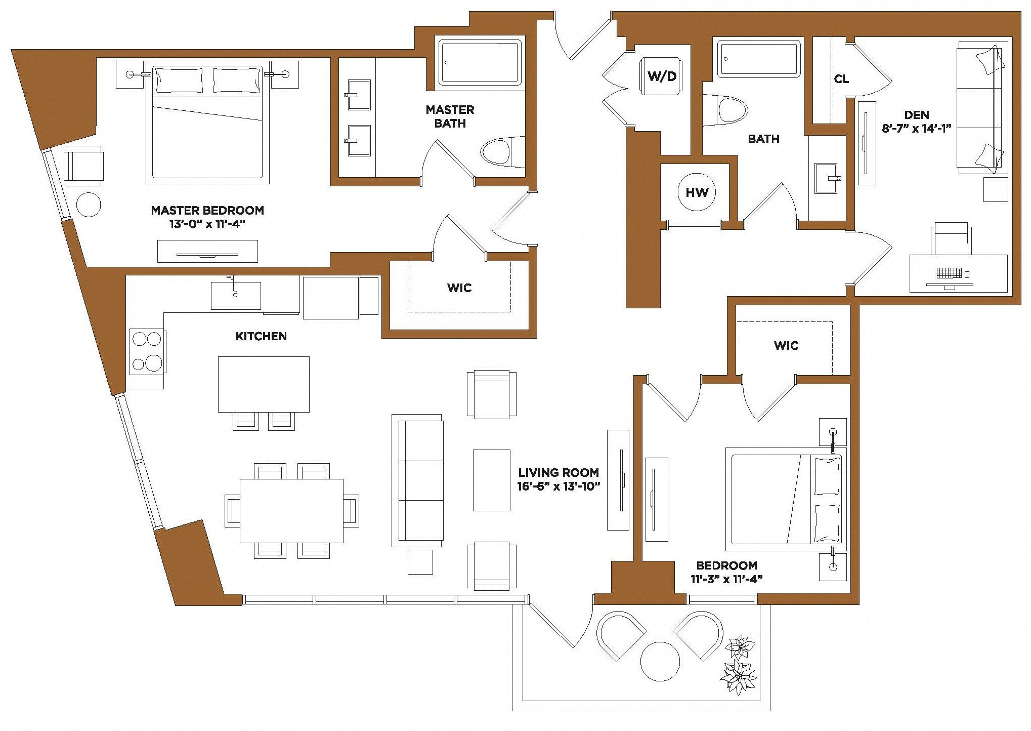 2 Bed/2 Bath-L