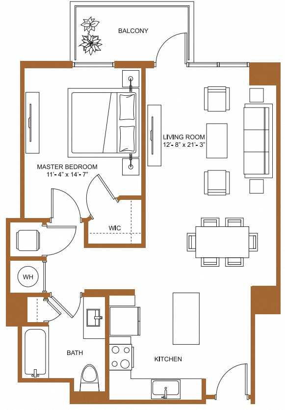 1 Bed/1 Bath-A4