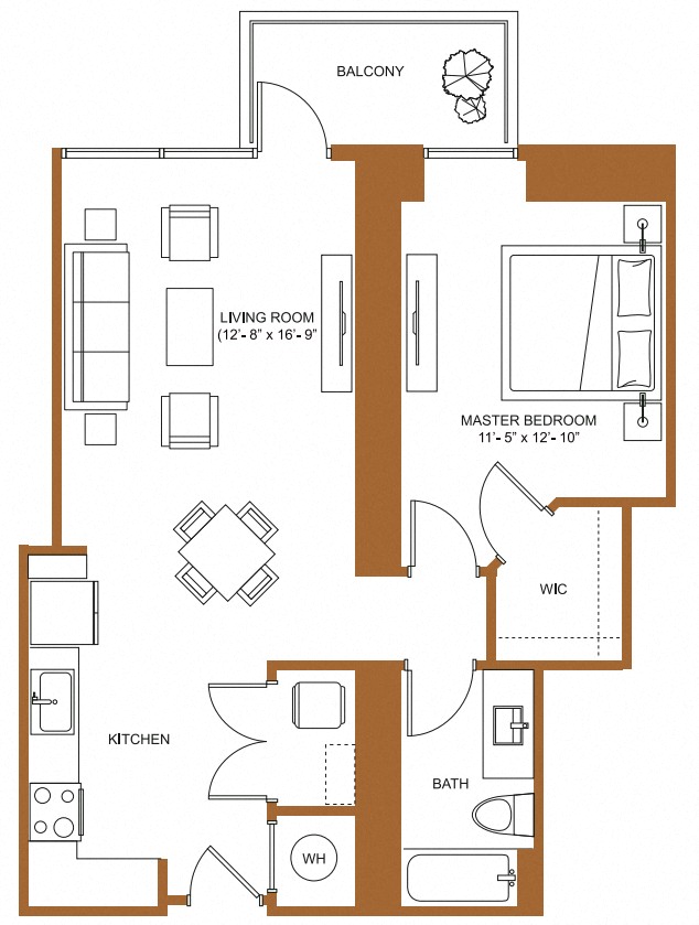 1 Bed/1 Bath-A5