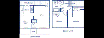 2 Bedrooms1 Bathroom