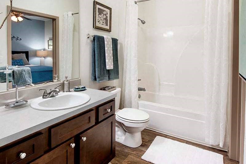 a bathroom with a toilet and a sink and a shower