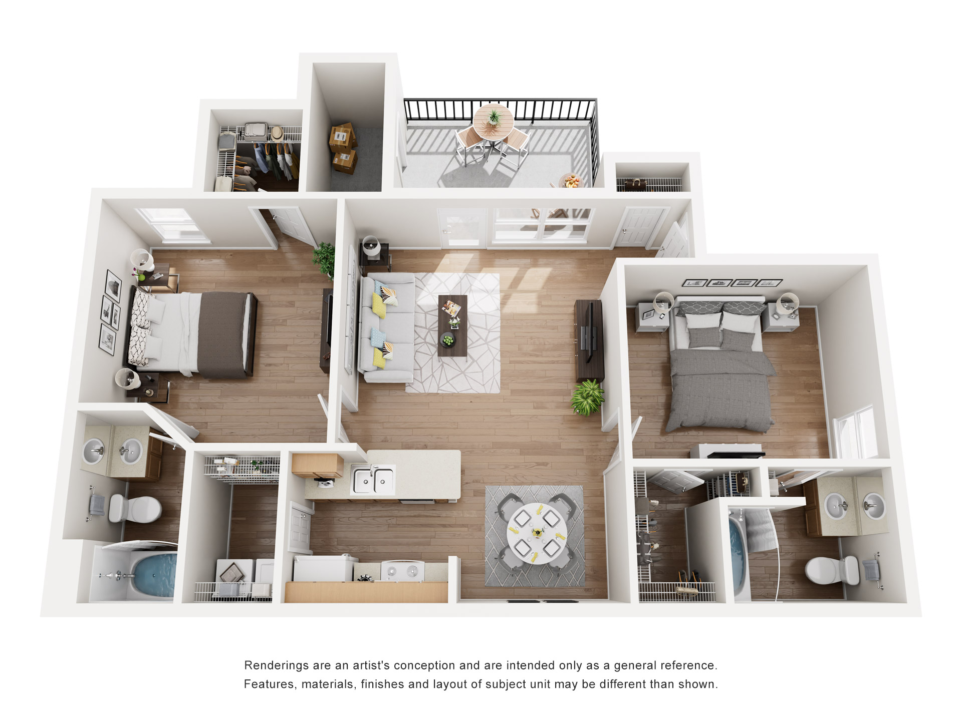 Two Bedrooms Two Bath B