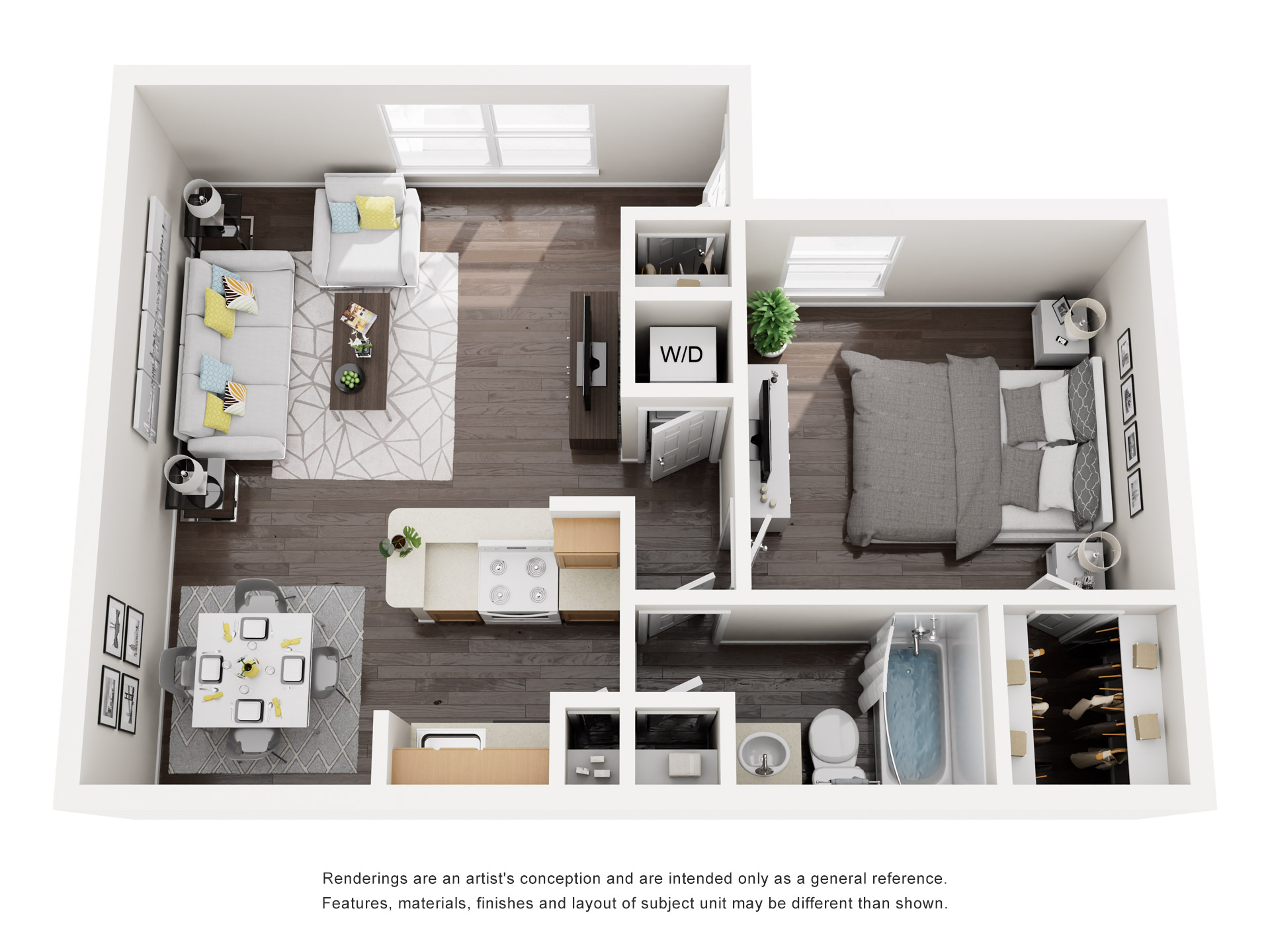 One Bedroom, One Bath
