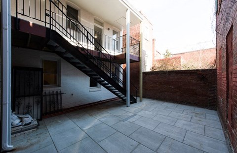 a staircase on the side of a building