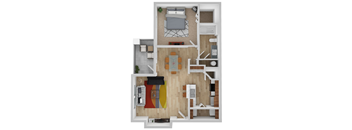 Toscana - One Bedroom One Bath 660 SqFt