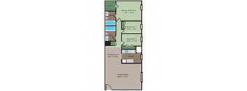 Ash Floor Plan at Ridgewood Club Apartments, Virginia Beach, VA, 23452