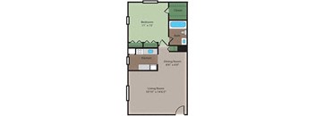 Maple Floor Plan at Ridgewood Club Apartments, Virginia Beach, Virginia
