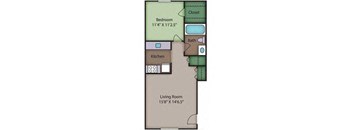 Pine Floor Plan at Ridgewood Club Apartments, Virginia Beach, 23452