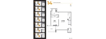 Tier 14 - 1 bed, 1 bath