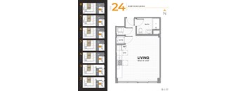 Tier 24 - Studio, 1 bath