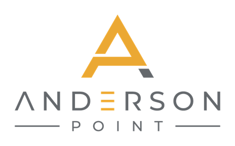A logo with a triangle and the text "Anderson Point" below it.