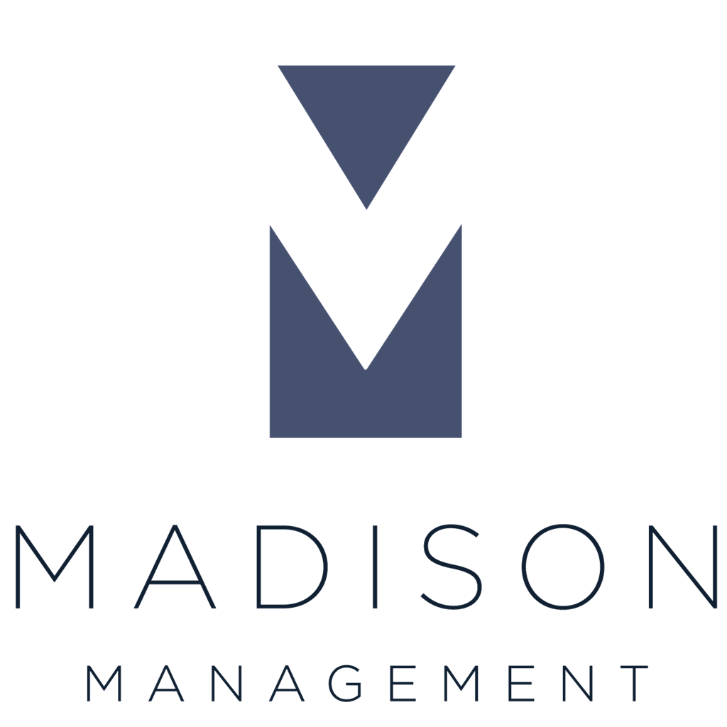 a logo for the madison mansion management company