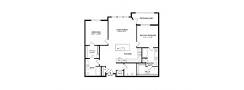 The Port 3 -apartment floorplan at Windsor Lakeyard District, an apartment community in North Dallas
