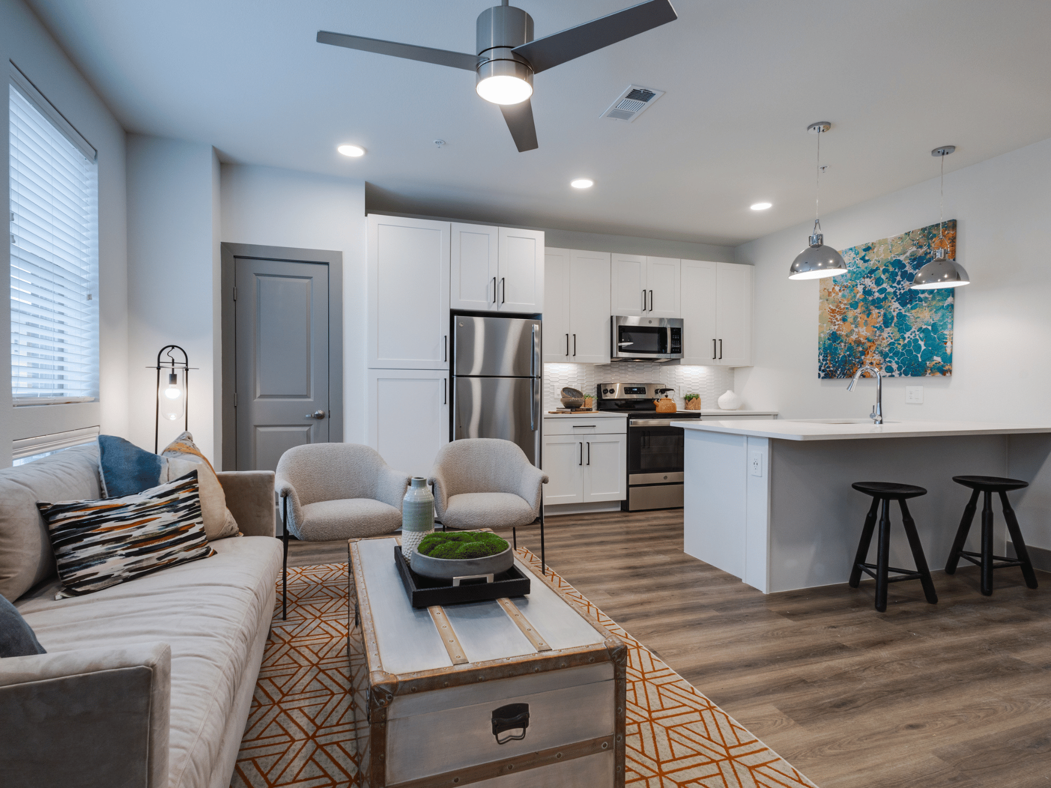 Kitchen and Living Room Midway Row House