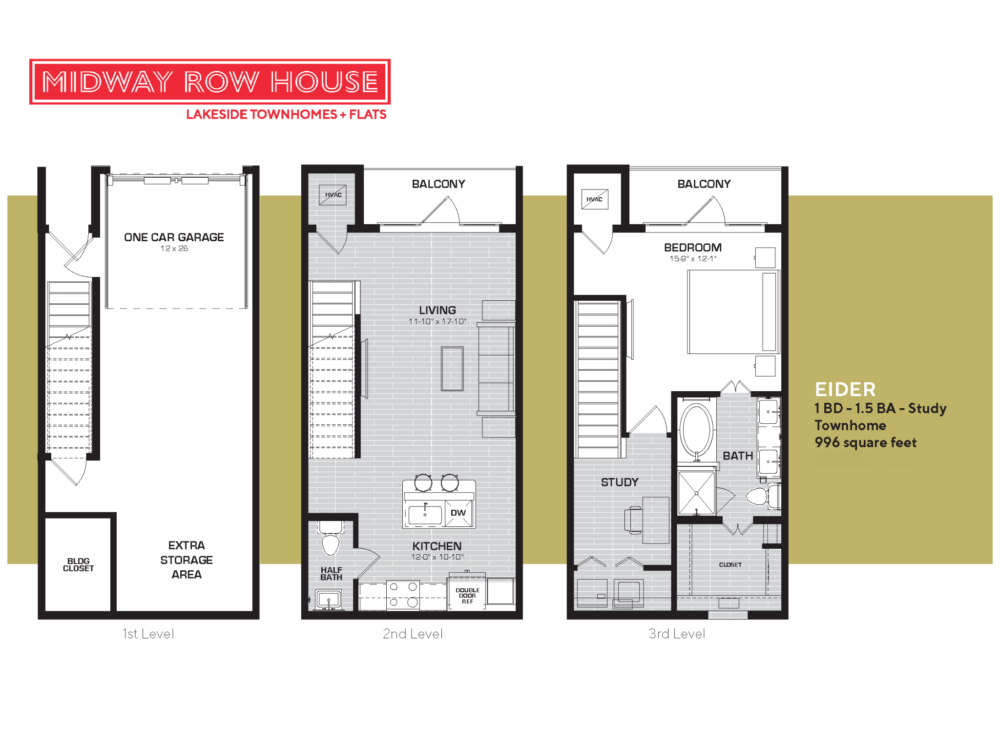 Eider Floorplan Midway Row House
