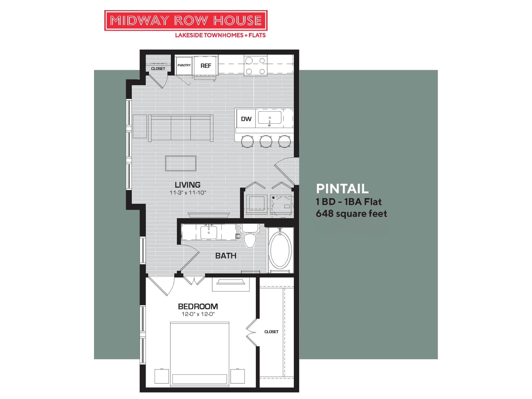 Pintail Floorplan Midway Row House