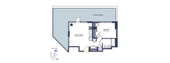 1 Bedroom, 1 Bathroom + Terrace _A_10