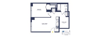 1 Bedroom, 1 Bathroom + Office _A_5-6