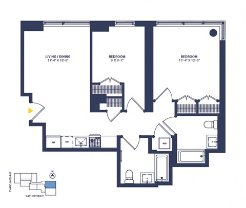 a blueprint of a floor plan of a house