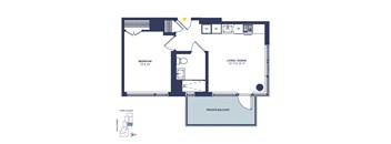 1 Bedroom, 1 Bathroom + Balcony_G_17-24