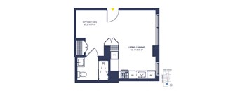Studio Alcove, 1 Bathroom _M_6-9