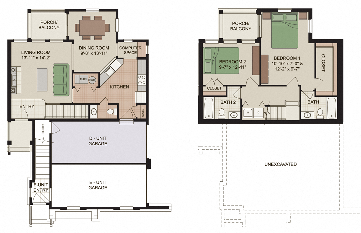Shamona B Floor Plan at Claremont, Exton