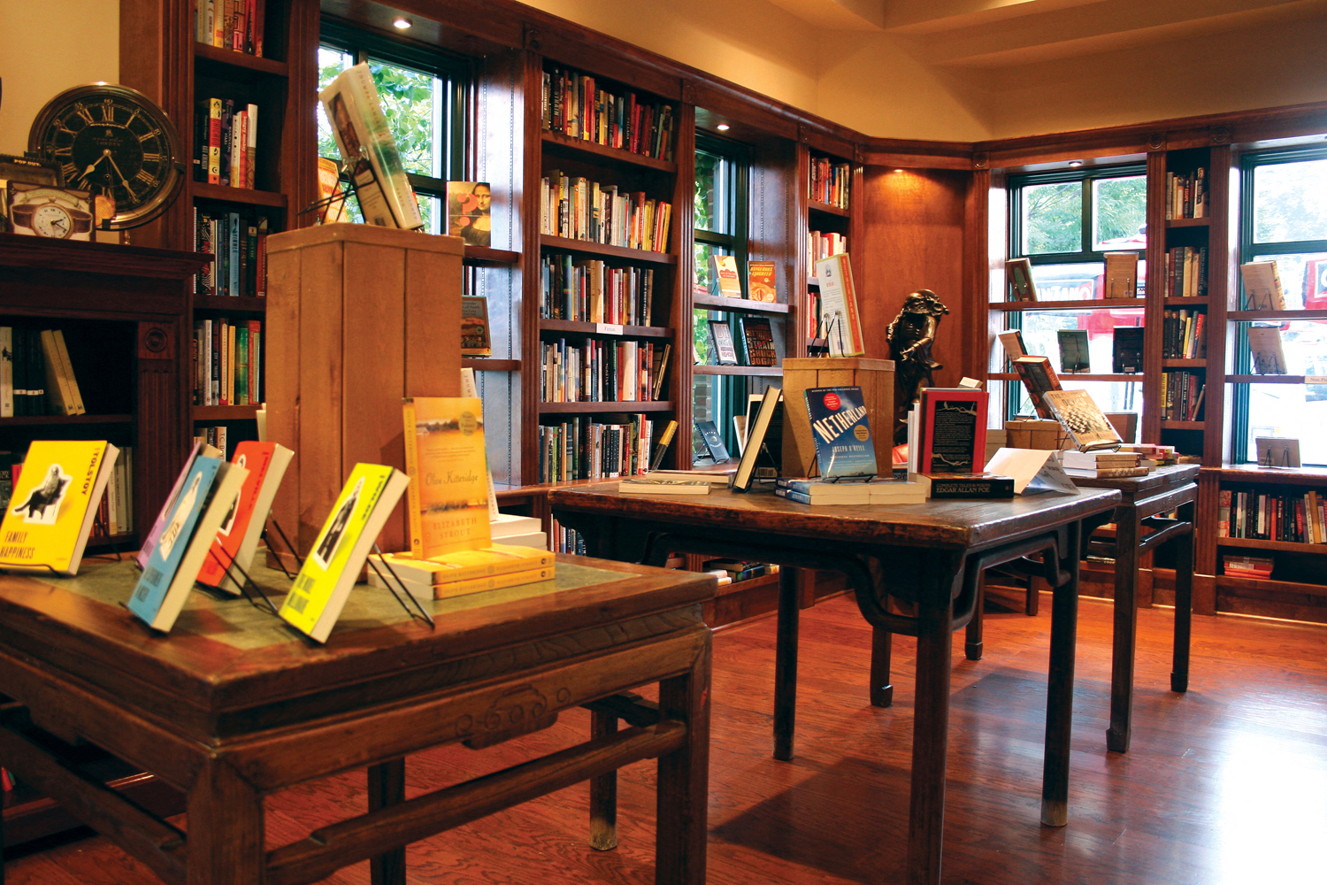 A bookstore at Eagleview Town Center with beautiful books on display near Claremont on the Square Apartments in Exton, PA.