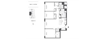 a floor plan of the apartment
