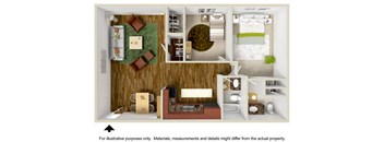 2 Bedroom 1 or 1 1/2 Bath