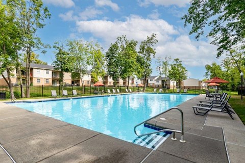 the swimming pool at our apartments