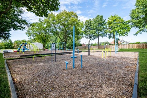 the park has a playground and a picnic area