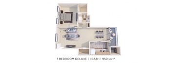 One Bedroom - 950 sqft