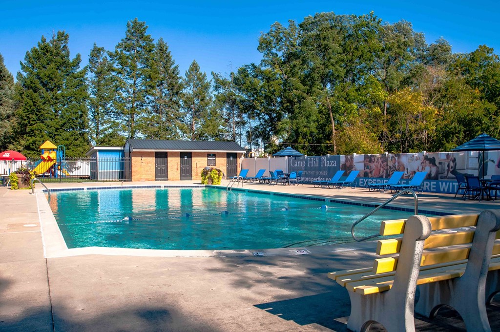 the swimming pool at our apartments