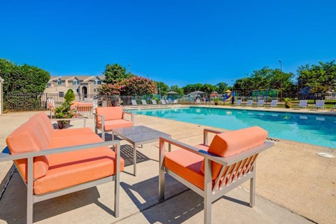 the pool at the apartments for rent