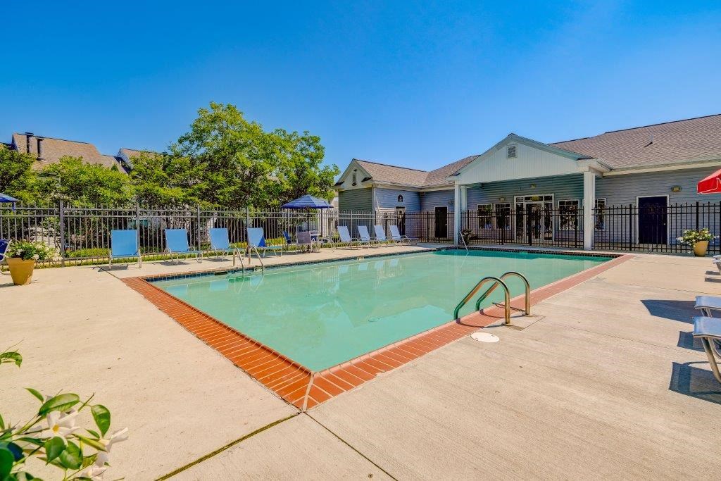 the swimming pool at the apartments for rent