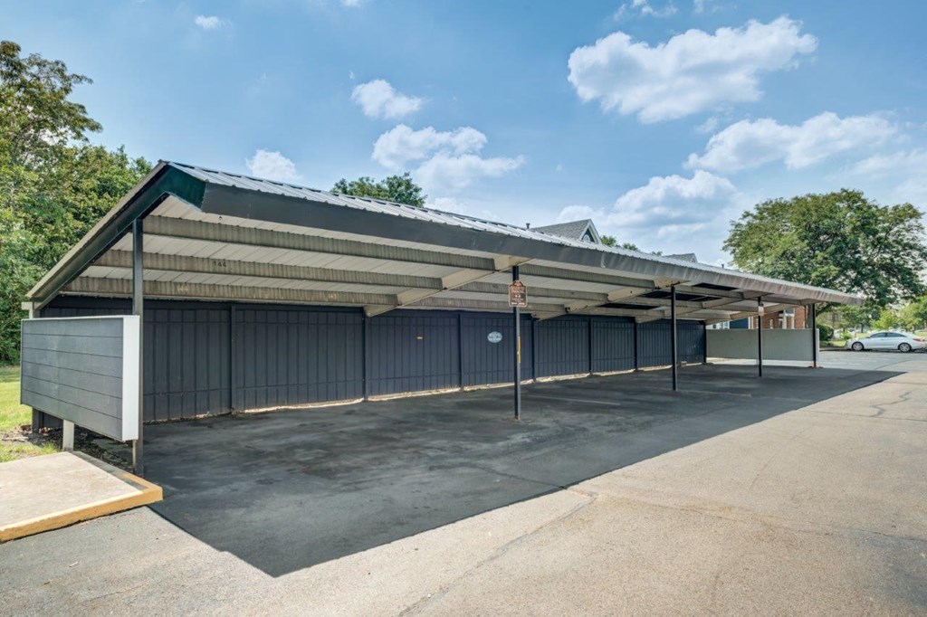 the parking garage is equipped with plenty of parking spaces
