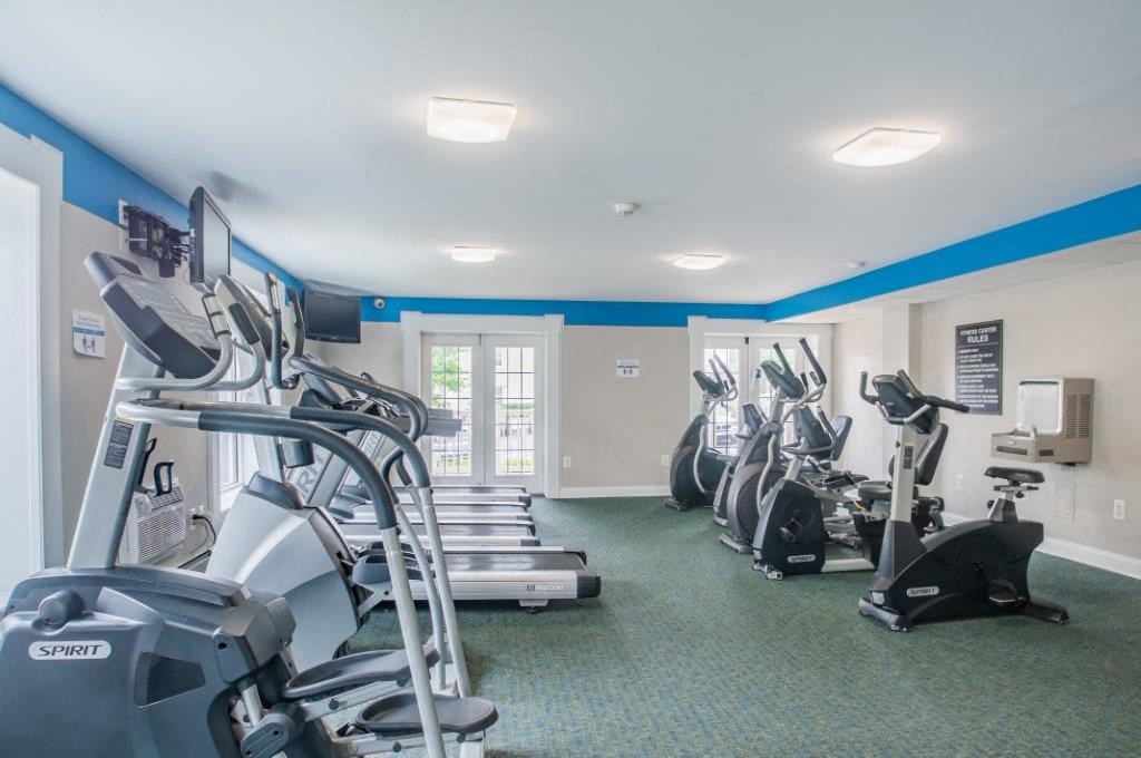 our gym is equipped with a variety of exercise equipment