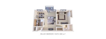 One Bedroom - 680 sqft