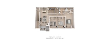 Three Bedroom 2 Bath- 1420 sqft