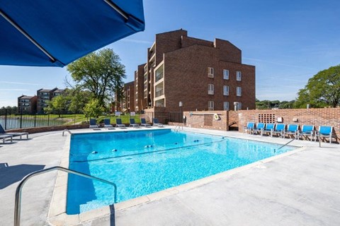 the pool at the apartments for rent