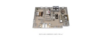 Two Bedroom 2 Bath - 1,150 sqft