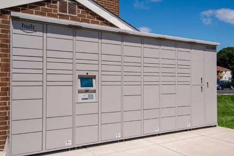the side of a garage with a automatic door opener