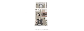 One Bedroom- 650 sqft