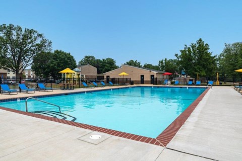 the swimming pool at our apartments has a resort style pool