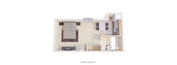 Studio - 338 sqft