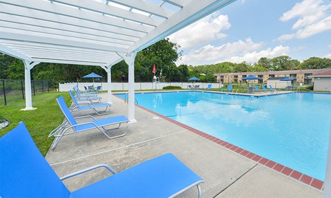 the swimming pool at our apartments