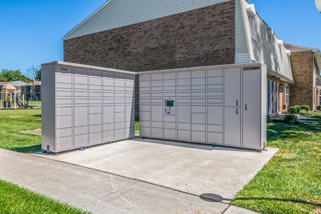 a garage door opener on the side of a house