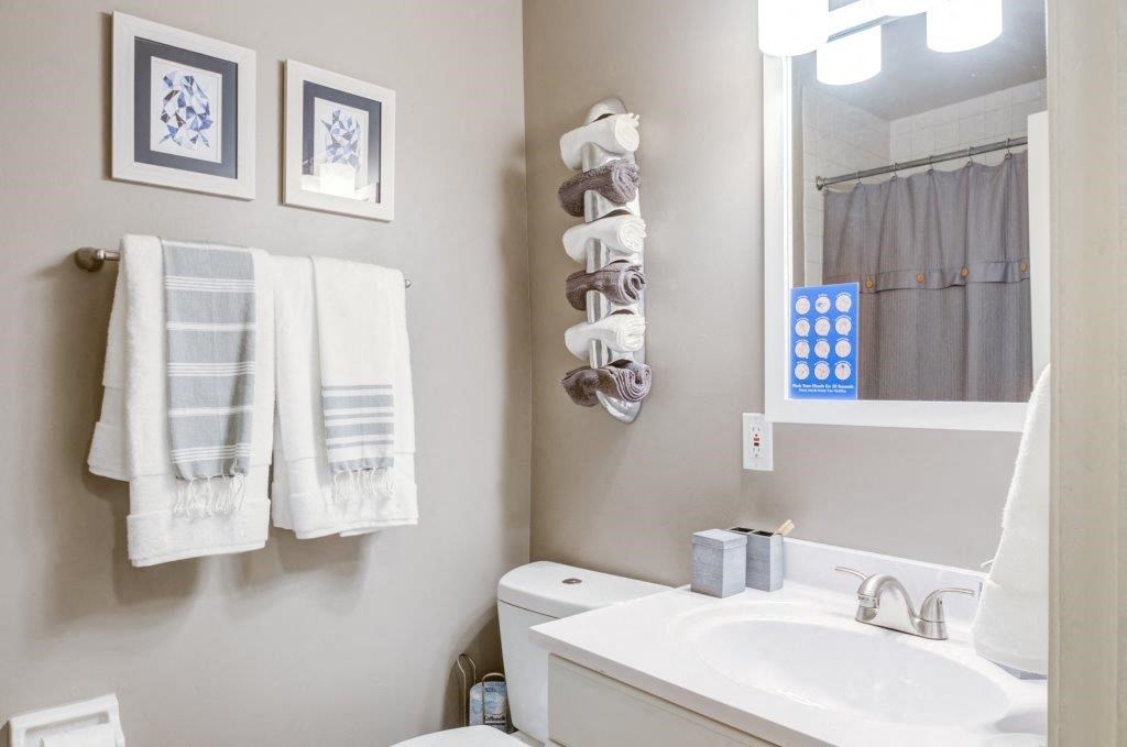 a bathroom with a sink and a toilet and a mirror